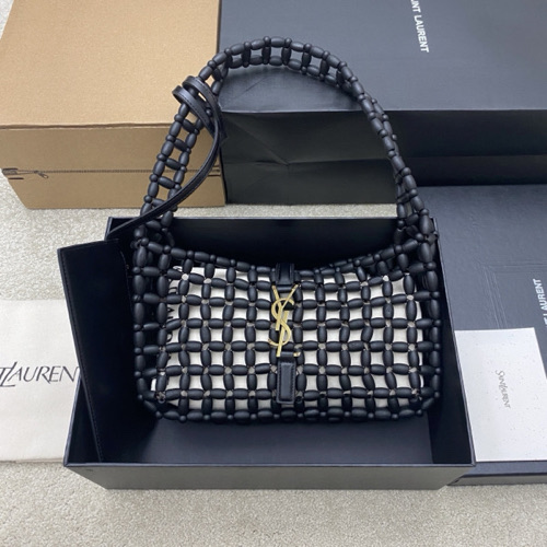 YSL LE 5A7 black with golden hardware hobo